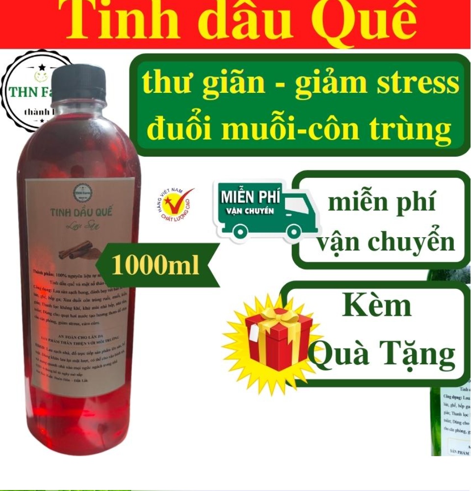 [Tặng Bình Xịt ] Tinh Dầu Quế ,Tinh dầu Đuỗi Muỗi - Đuổi Côn trùng Từ thiên nhiên ,An toàn cho sức khỏe-Hương thơm dể chịu chai 1000ml