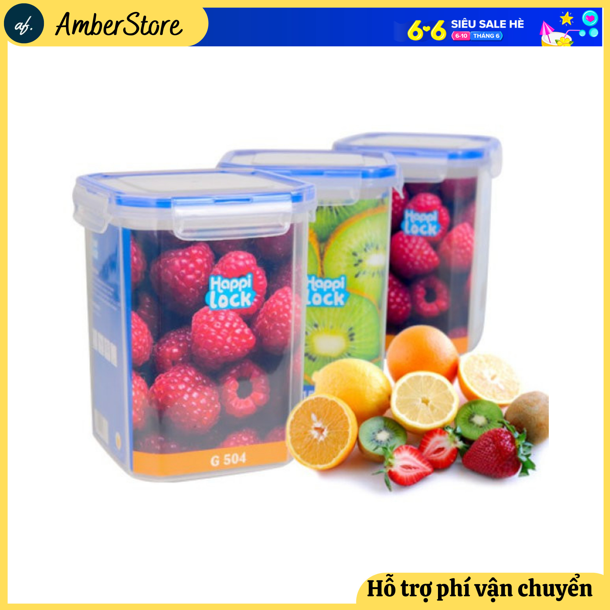 Combo 2 hộp đựng thực phẩm happi lock 900ml - 1200ml