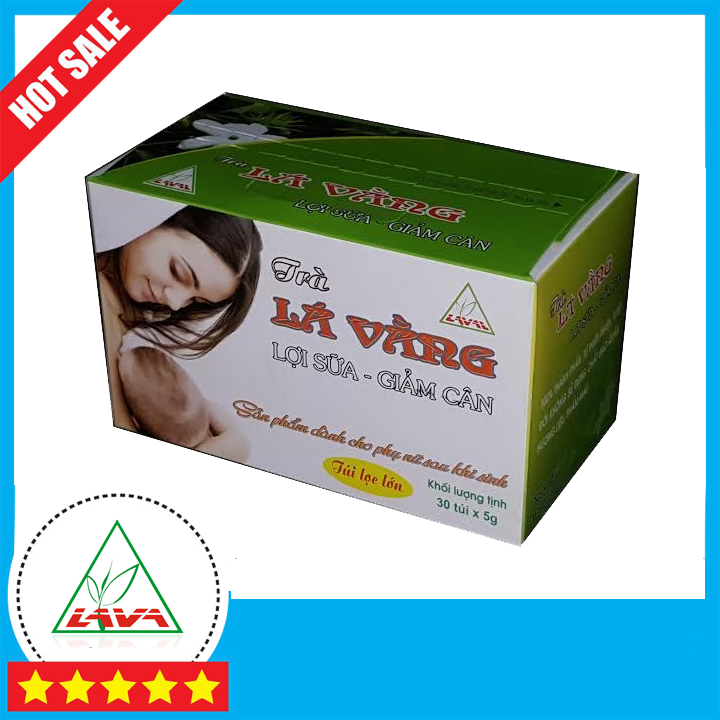 Trà lá vằng lợi sữa giảm cân lava - hộp 30 túi lọc
