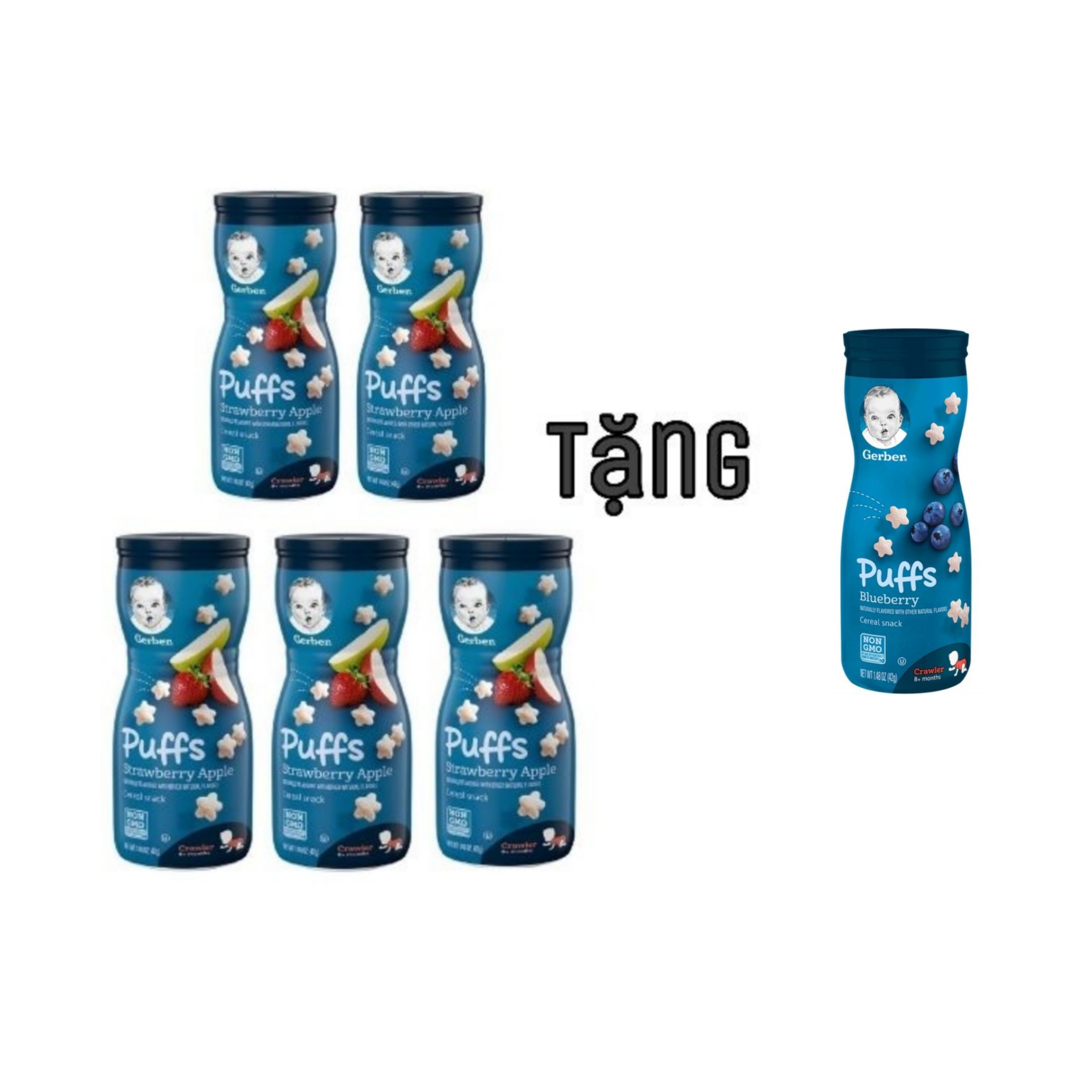 Bánh ăn dặm Gerber dâu táo