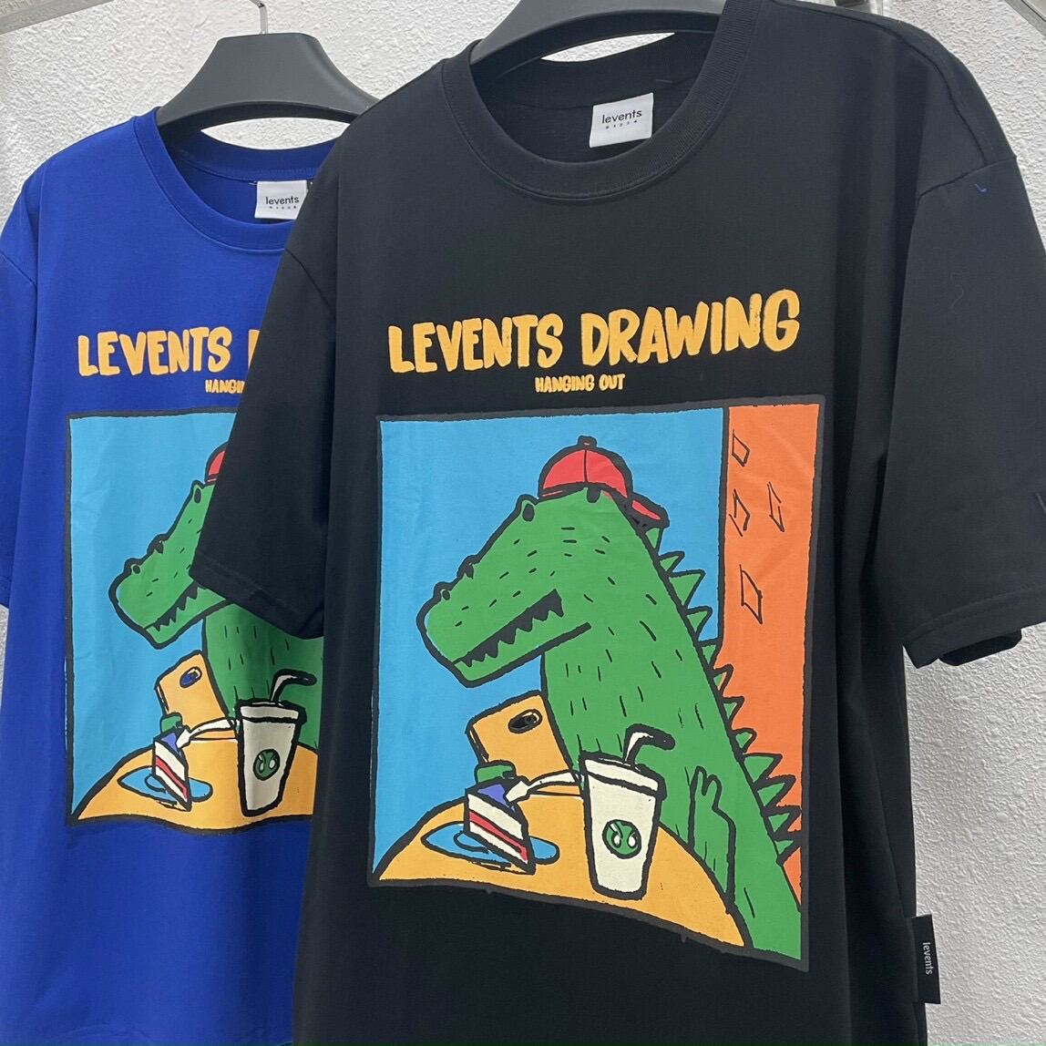 Full tag vải áo thun levents funny crocodile drading loca brand in lụa có mạc chất cotton 100% cao cấp