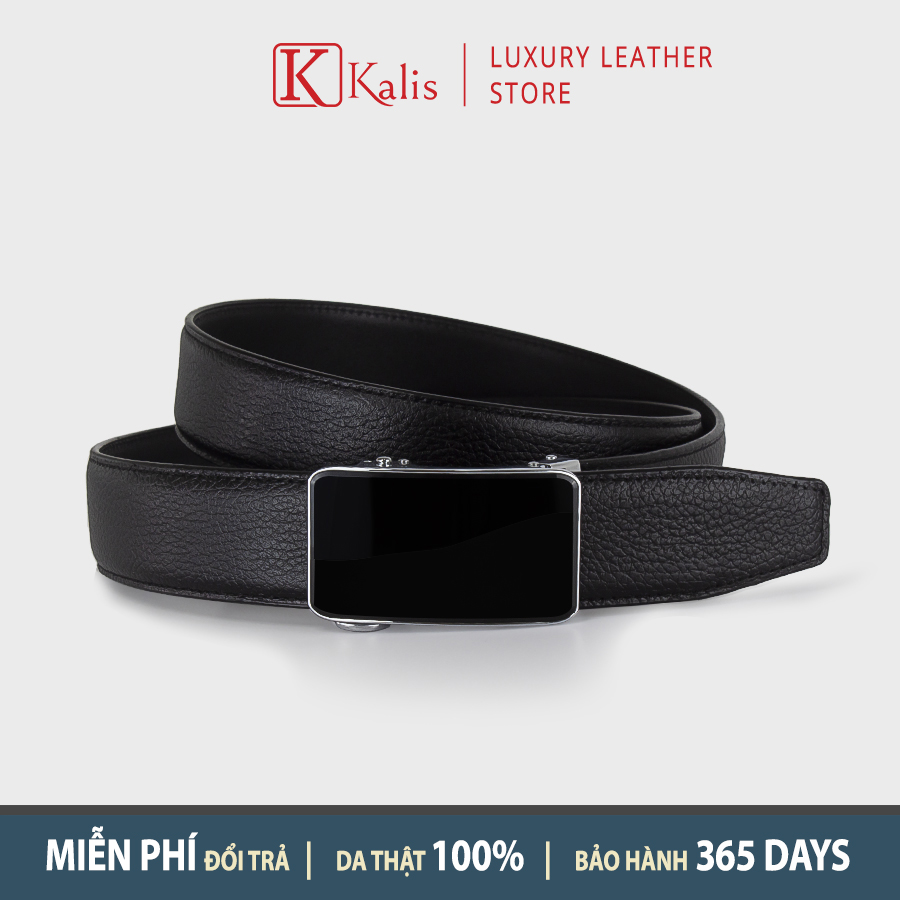 Thắt lưng nam cao cấp chính hãng KALIS da bò mil thật 100% khóa tự động Full hộp dây nịt nịch thắt lưng da bò thật nam cao cấp hàng hiệu.