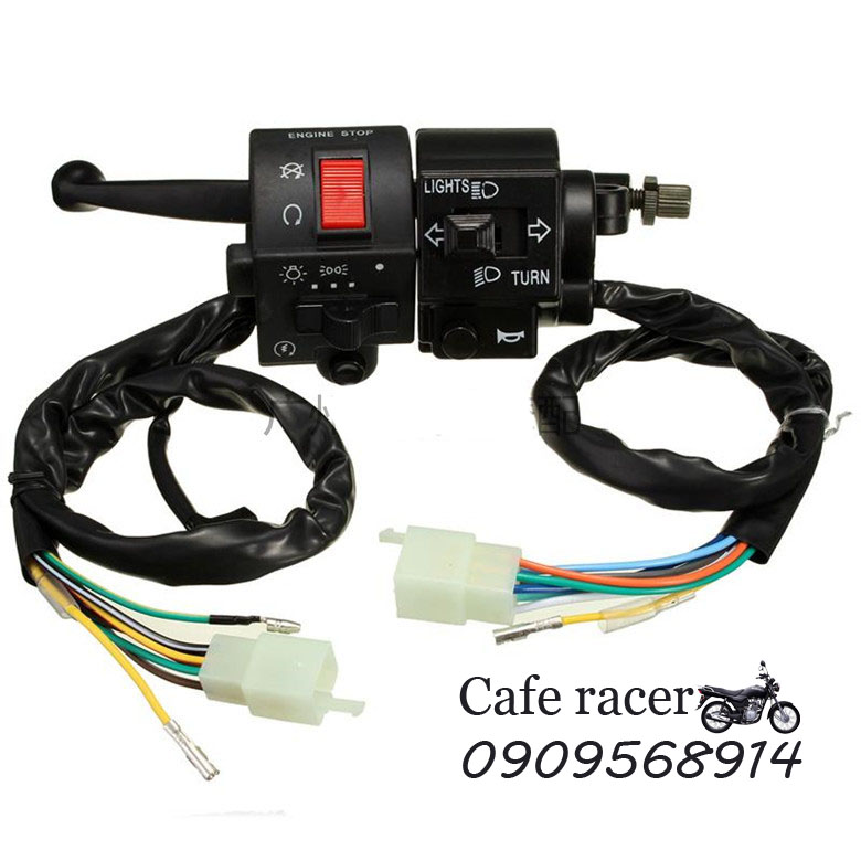 Bộ cùm công tắc xe mô tô có tay côn cg125