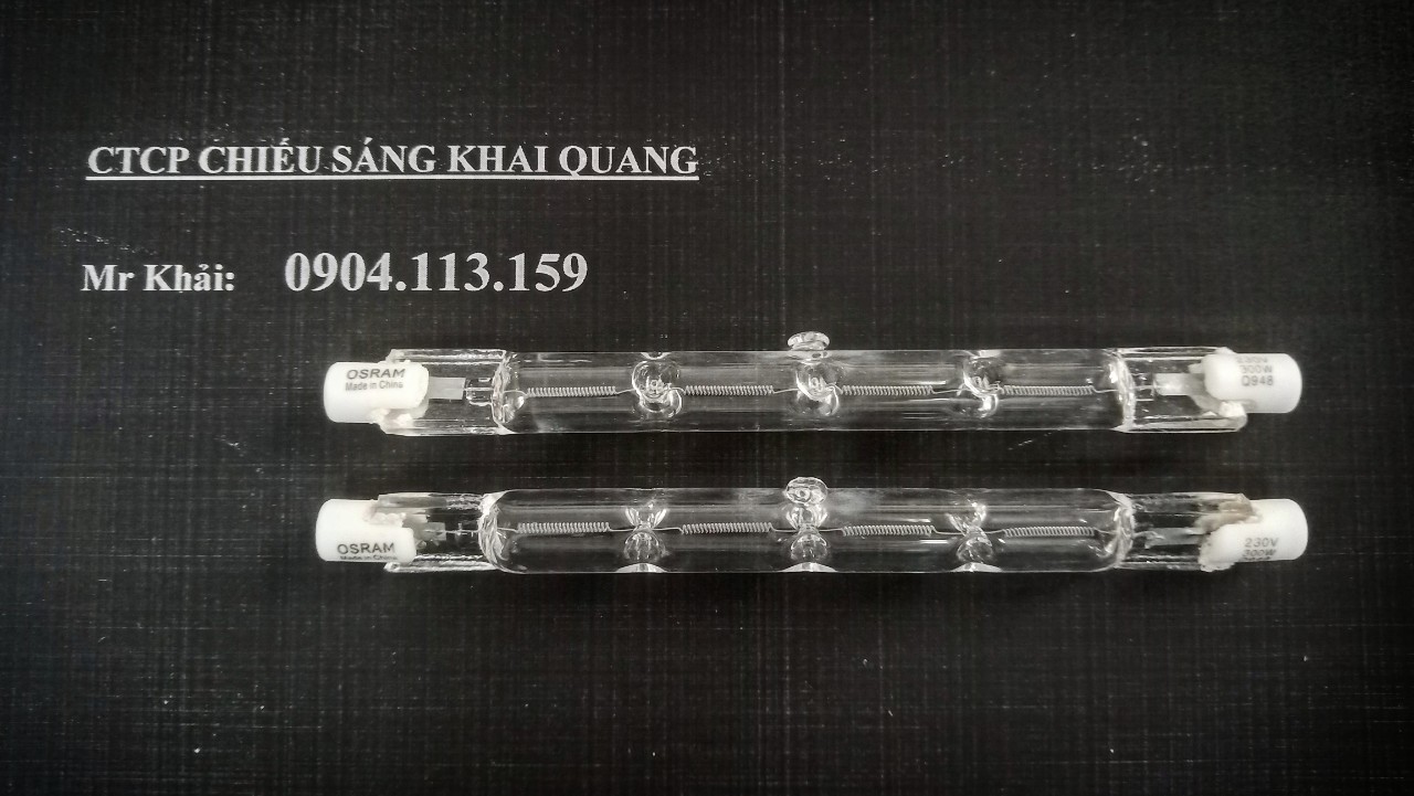 (Sale) Set 2 bóng đèn halogen đũa 300W hãng Osram