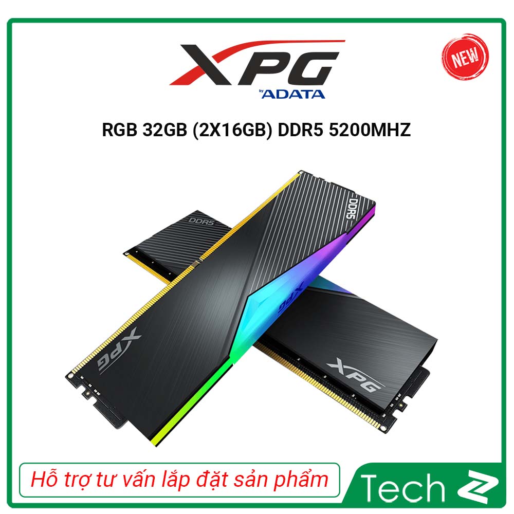 Ram Adata RGB 32GB 2x16GB DDR5 5200Mhz