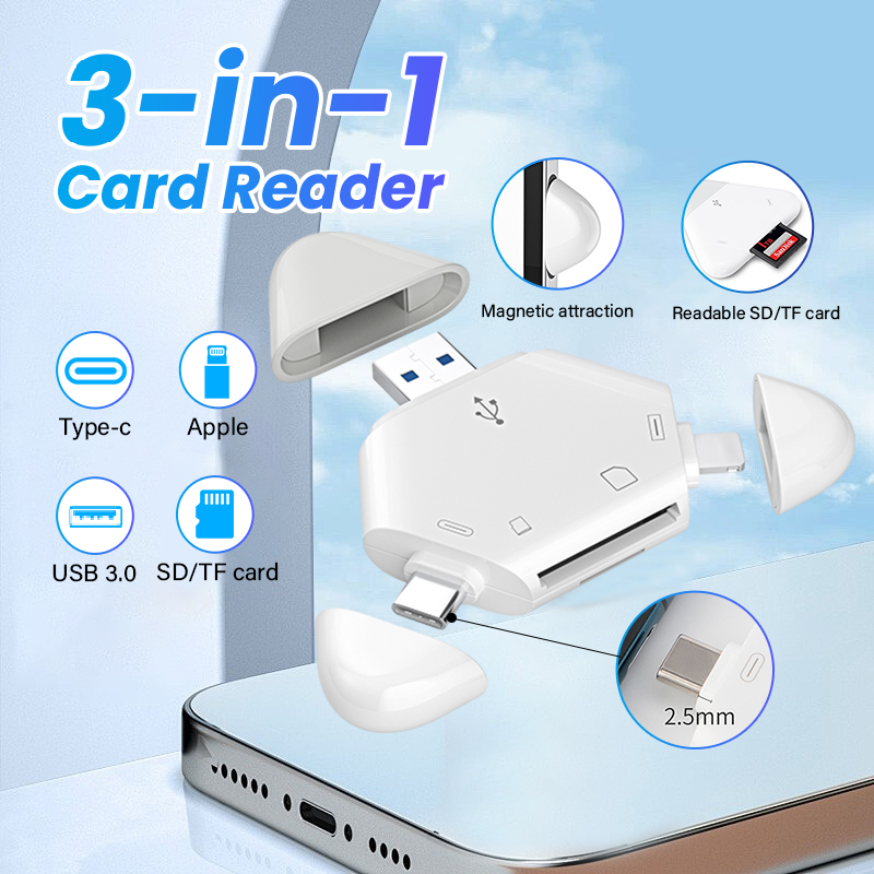 Đầu đọc thẻ nhớ đa năng cho điện thoại laptop cổng type c usb 3.0 IP,tương thích với các thiết bị,iphone,máy tính bảng