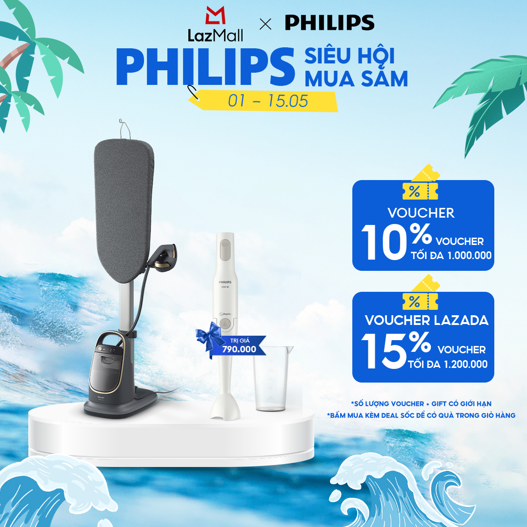 [SIÊU SALE HÈ 20H 4-7.5] Bàn Ủi Đứng Cao Cấp Đa Năng All-In-One Philips AIS8540/80|OptimalTEMP không cháy| ván ủi đa góc| ngăn nước 2.1lit|Có bánh xe|BH 2 năm - Hàng Phân Phối Chính Hãng