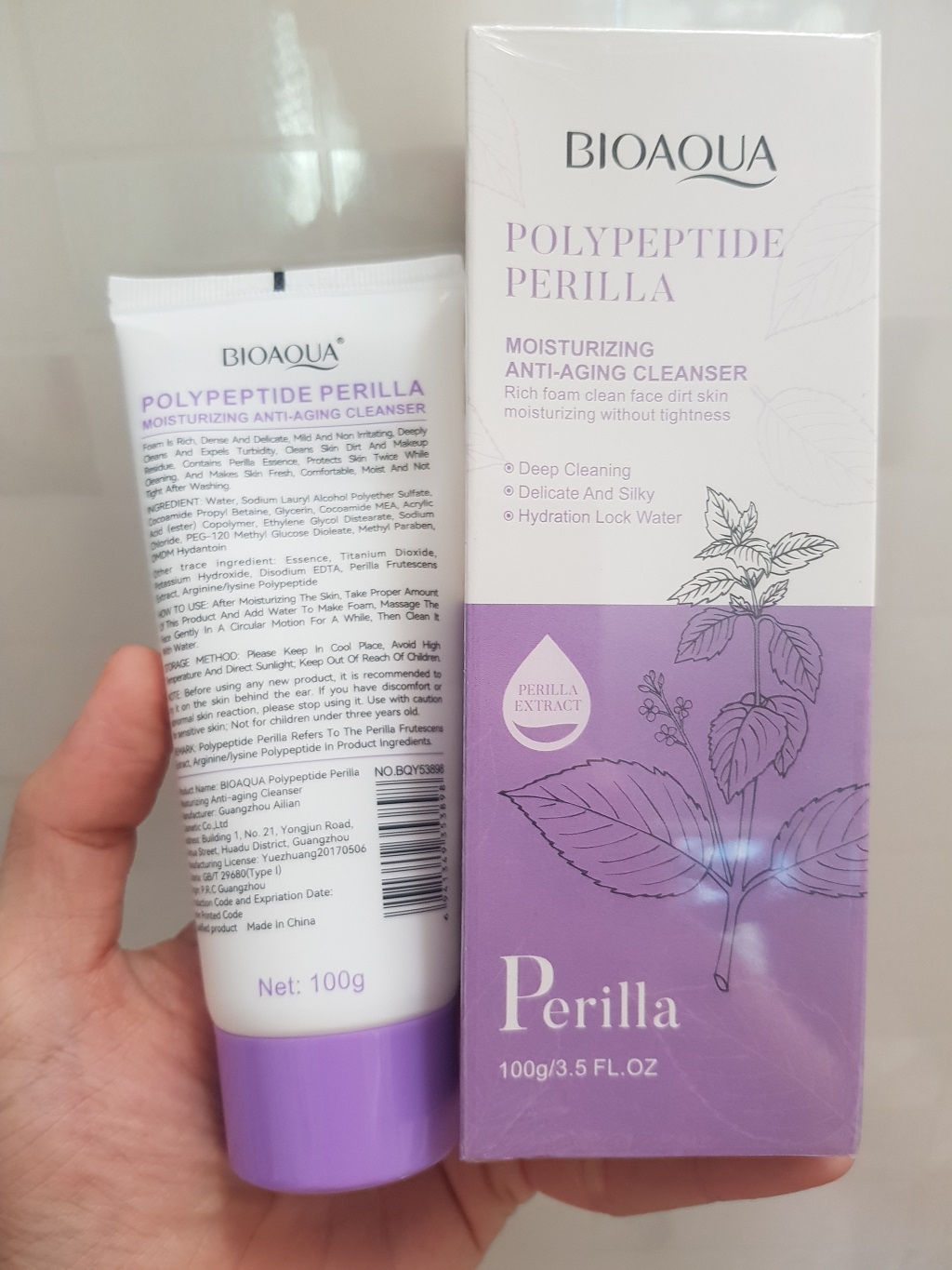 Sữa rửa mặt bioaqua nội địa trung 100g dưỡng ẩm