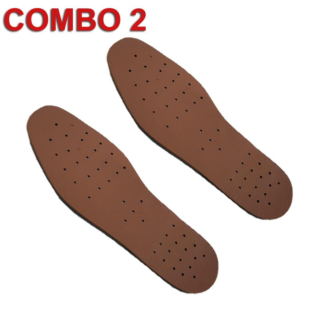 [Combo 2 Đôi] Miếng Lót Giày Lót Giày Nam Da Thật Juosu LD033A (Nâu)