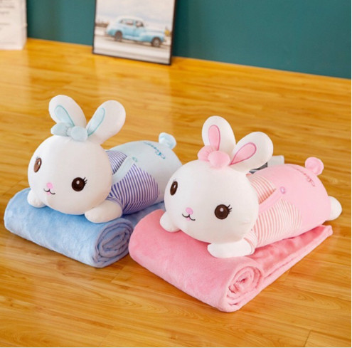 [HCM][ Chăn ]Sét Gấu Bông Kèm Mền 3in1 Thỏ Đáng Yêu Chất Bông Mền Mịn Dành Cho Mọi Lứa Tuổi