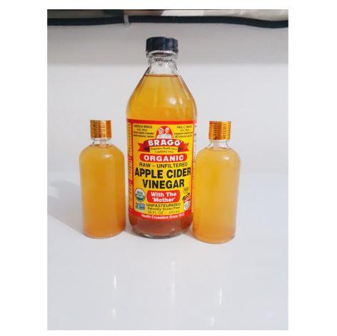 GIẤM TÁO HỮU CƠ BRAGG 100ML (Hàng mỹ, chiết, có giấm cái)