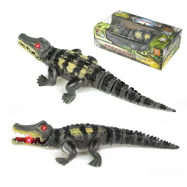 Đồ chơi cá sấu crocodile chạy pin có đèn và nhạc