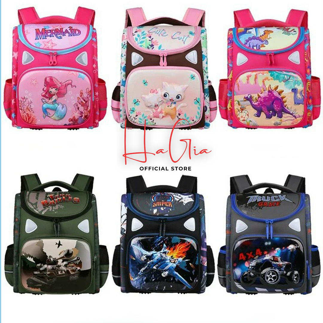 Mẫu mới Balo chống gù cho học sinh cấp 1, Cặp sách chống gù chống gù cho học sinh từ 7 đên 14 tuổi hàng cao cấp