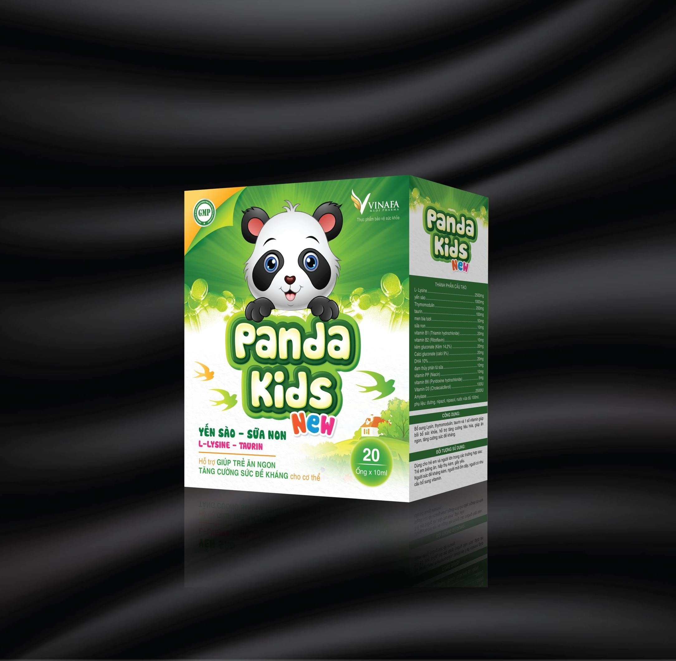 Panda Kids New - Hộp 20 Ống Giúp Trẻ Ăn Ngon-Tăng Đề Kháng Cho Cơ Thể
