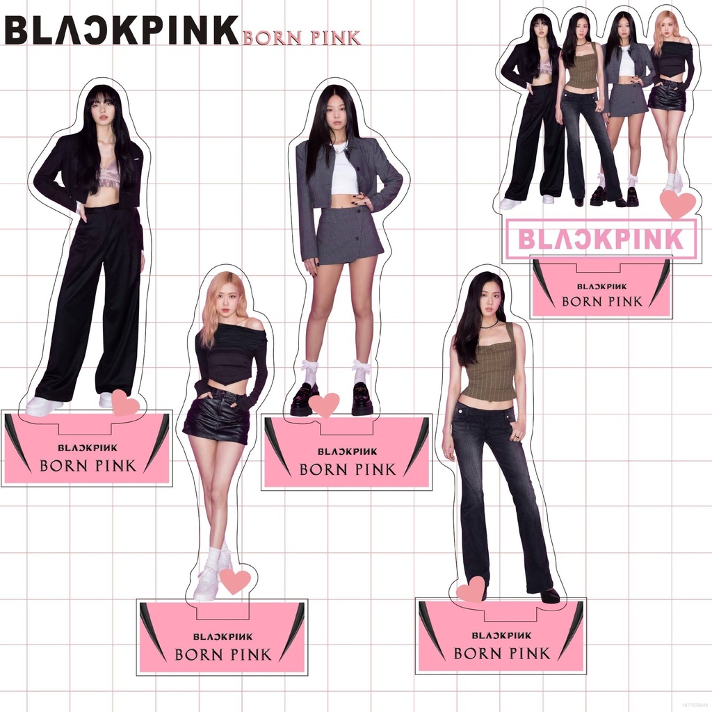 Blackpink Giá Đỡ Mô Hình Đồ Chơi Kpop Lisa Jennie Jisoo Bằng Acrylic Màu