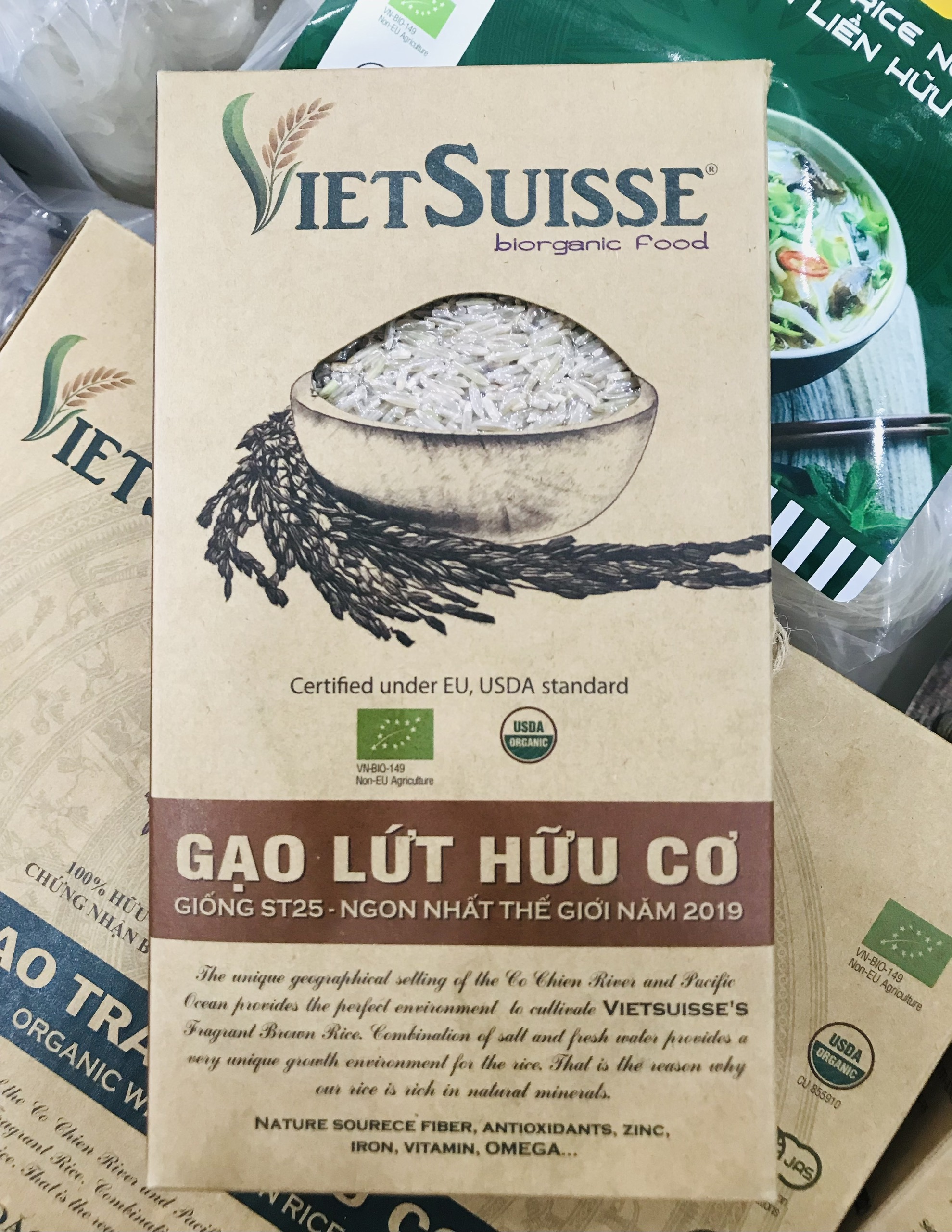Gạo lứt hữu cơ Vietsuisse 1kg