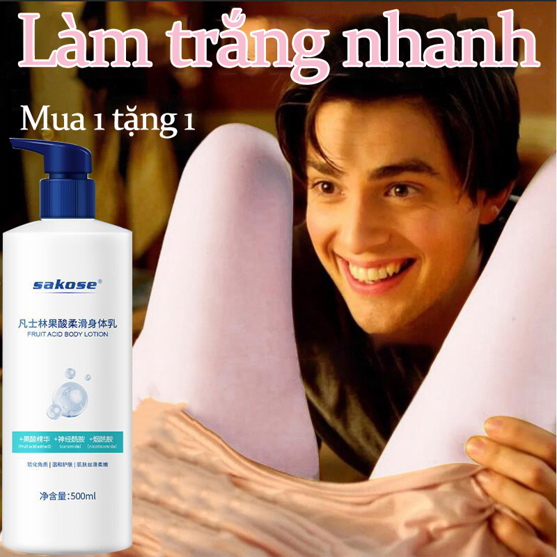 500ML Công suất lớn sữa dưỡng thể dưỡng ẩm Sữa Dưỡng Thể Dưỡng Trắng Da Niacinamide Làm trắng và dưỡng ẩm cho da giảm khô da