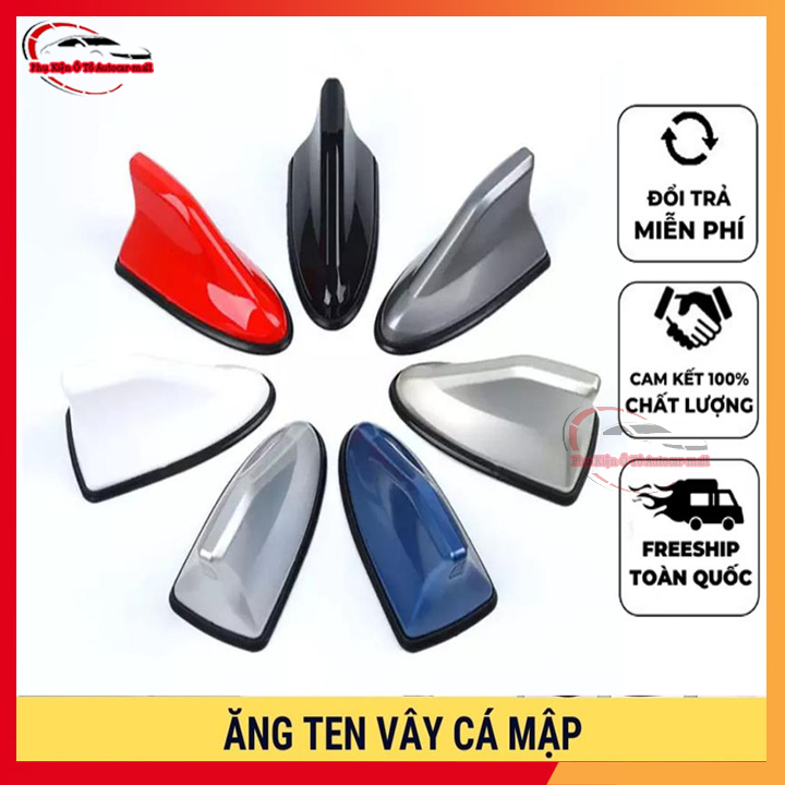 Anten vây cá mập trang trí cho ô tô có gioăng cao su chống nước hiệu quả, thu phát sóng Radio tốt
