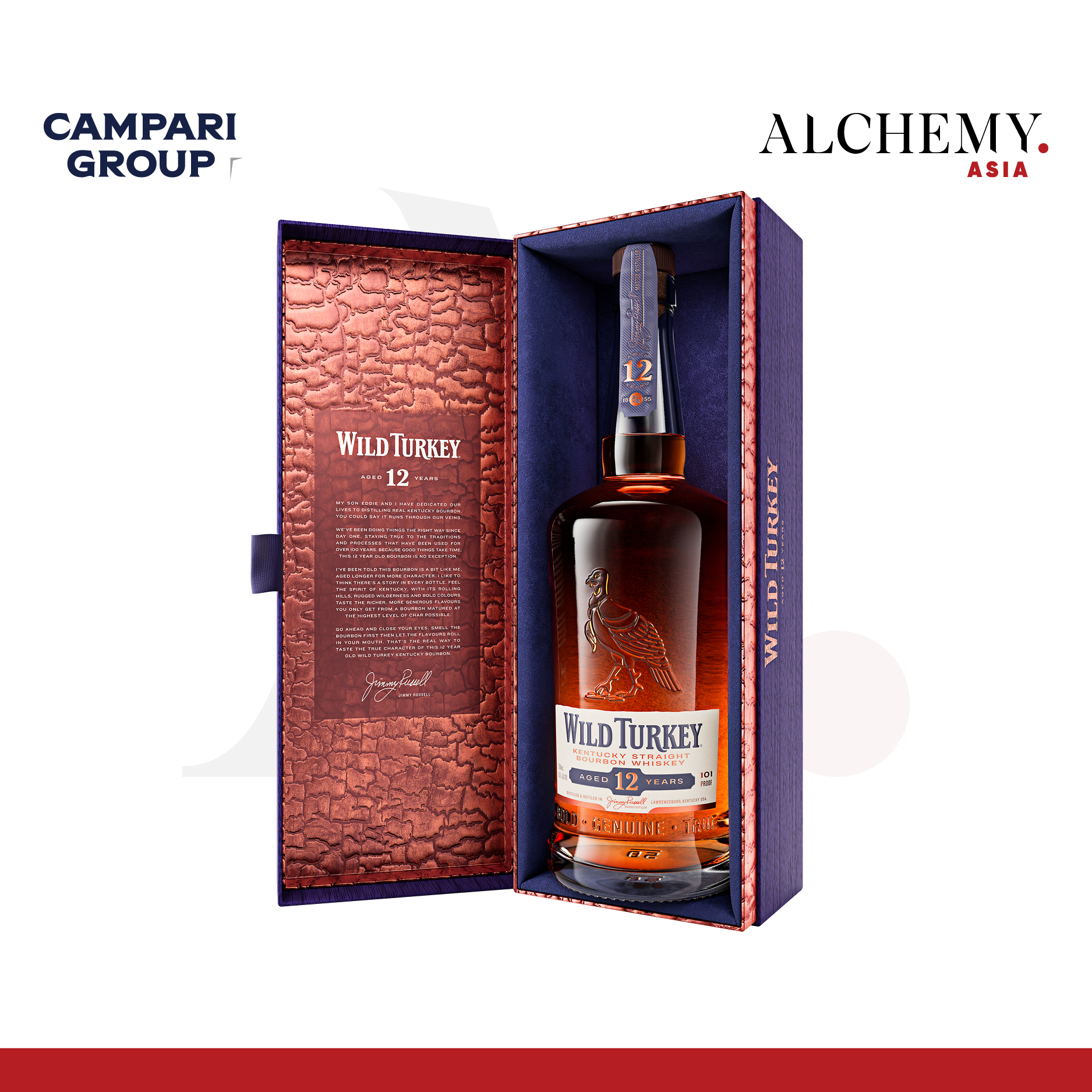 [Trên 18 tuổi] [Chính hãng] Rượu American Bourbon Whiskey Wild Turkey Aged 12 Years Old 50.5% 700ml