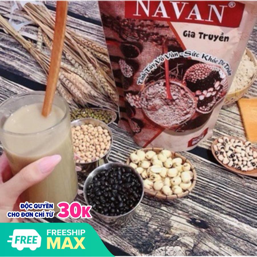 (Tặng ly thủy tinh)  Combo 2 gói Bột Ngũ Cốc dinh dưỡng  Gia Truyền Navan 800g - Lợi sữa