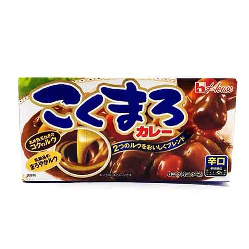 fuji361 Cari Kokumaru vị cay 140g, kết hợp giữa hành tây xào và rau củ gồm 2 vỉ có 8 viên, giúp món cari thêm ngọt ngào hấp dẫn. ハウス こくまろカレー辛口 140g House