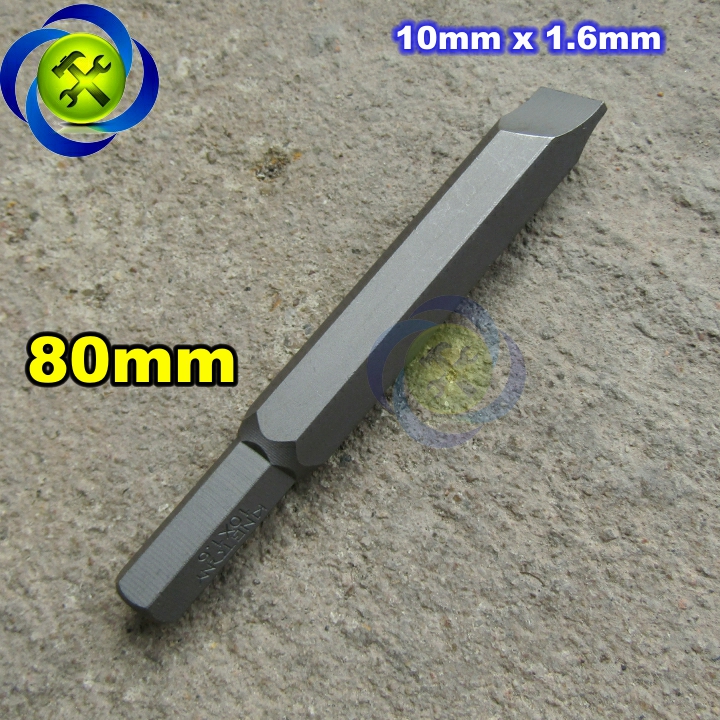 Mũi vít dẹp đóng kingtony 188010s 10mm x 1.6mm x 80mm