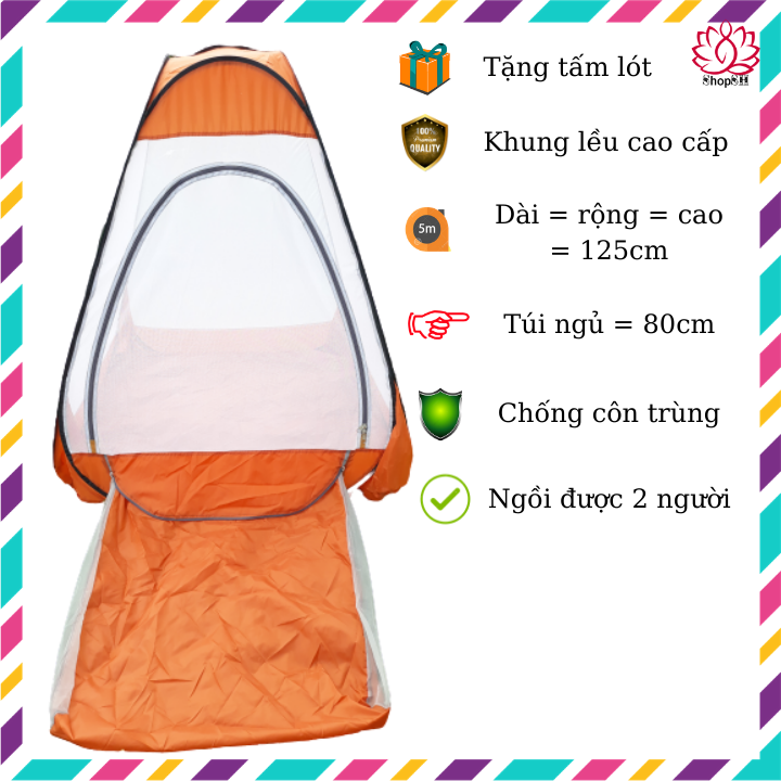 Lều thiền cao cấp có túi ngủ