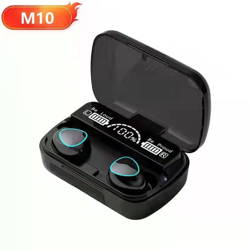 Tai Nghe Bluetooth M10 - Kháng Nước IPX7, TWS, Bluetooth 5.1 - Âm Thanh To, Nghe Gọi, Nghe Nhạc