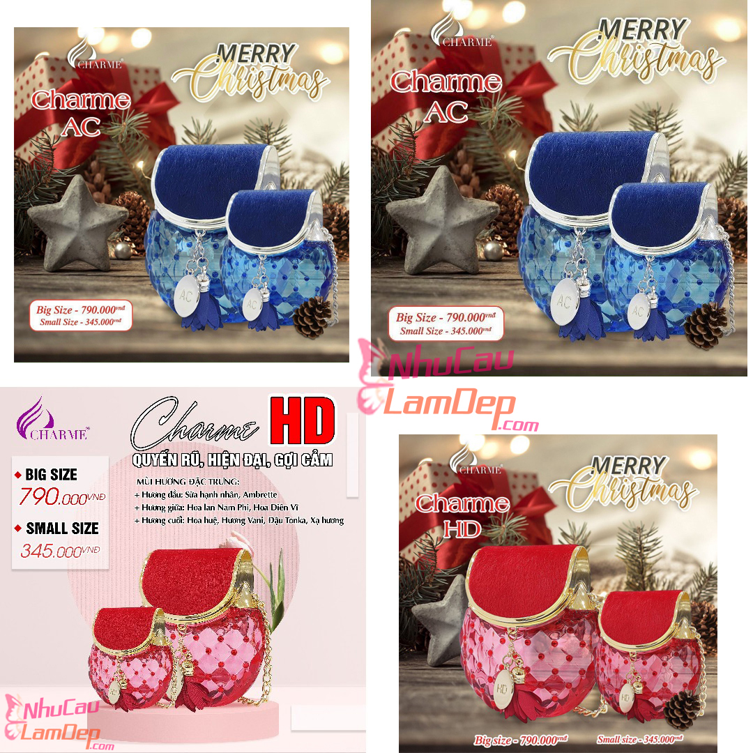 (Chính Hãng) Nước Hoa HD, AC Char.Me Kiểu Túi Xách 2 Loại( HD -AC) Big Size 65ml