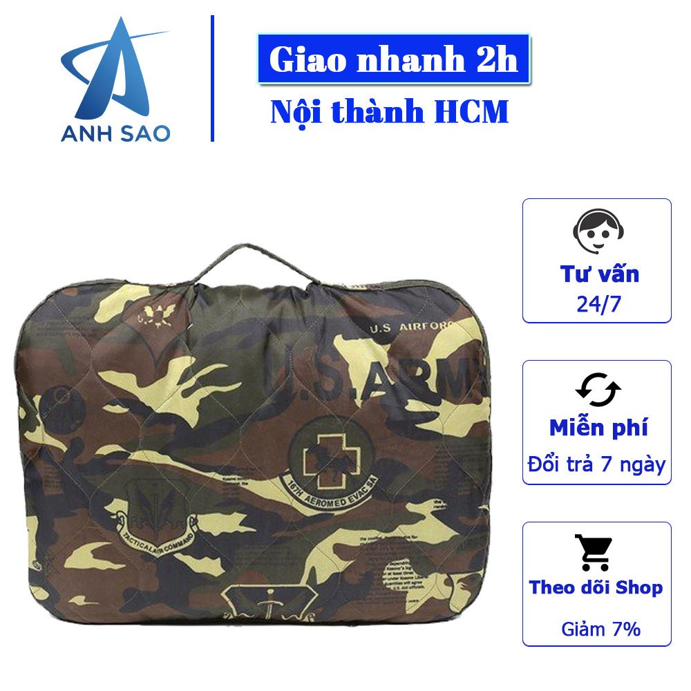 [HCM]Túi ngủ Biệt Kích Mỹ Phối Mùng Chống Muỗi 2 lớp Ánh Sao(137 * 220 cm)