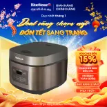 Nồi Cơm Điện Tử BlueStone RCB-5946 (1,5 lít) - 860W - Phù hợp 4-6 người- Lòng nồi phủ chống dính cao cấp an toàn sức khỏe - 6 chế độ cài đặt sẵn - Bảo hành 2 năm - Hành chính h