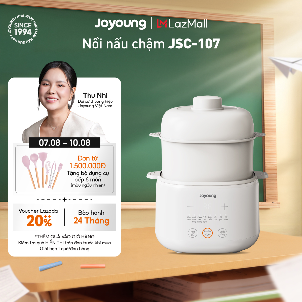 Nồi nấu chậm Joyoung JSC-107 | Dung tích 1L | Công suất 200W