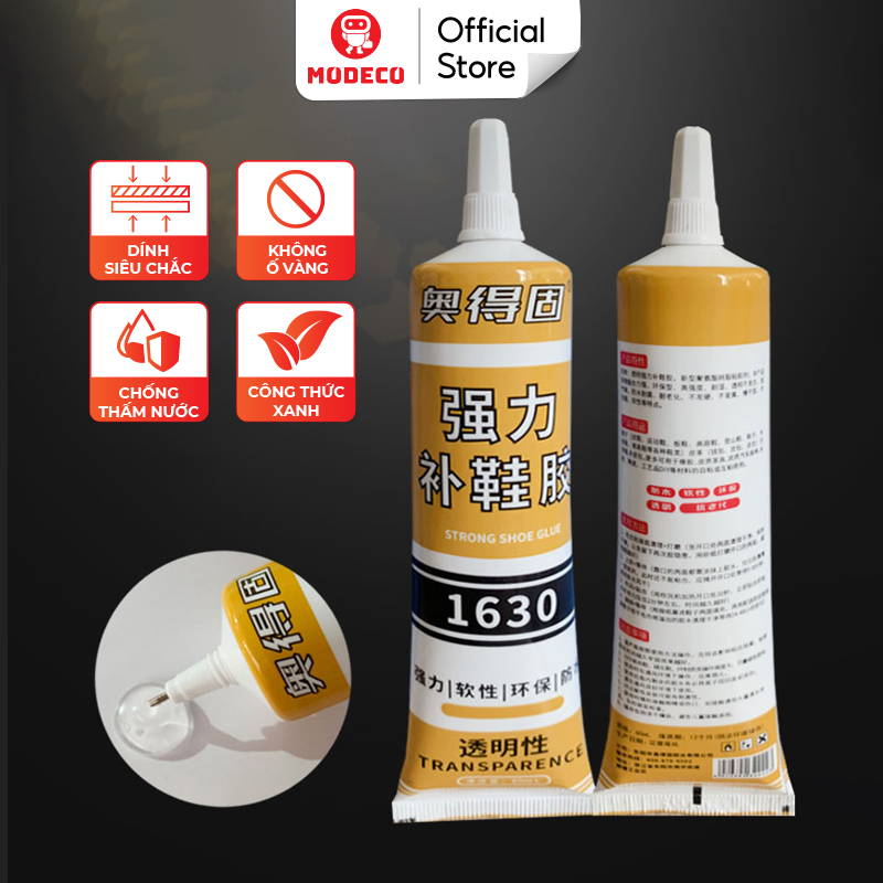 Keo Dán Giày Dép Chuyên Dụng 1630 Aodegu 60 ml - Dính Siêu Chắc, Trong Suốt - Có Kèm Phụ Kiện, Dụng cụ - Modeco