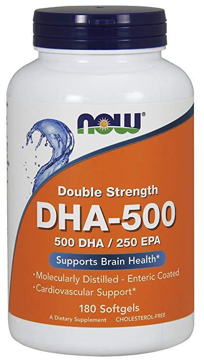 Chống lão hoá Now Foods, DHA 500/EPA 250 Omega 3 180 viên