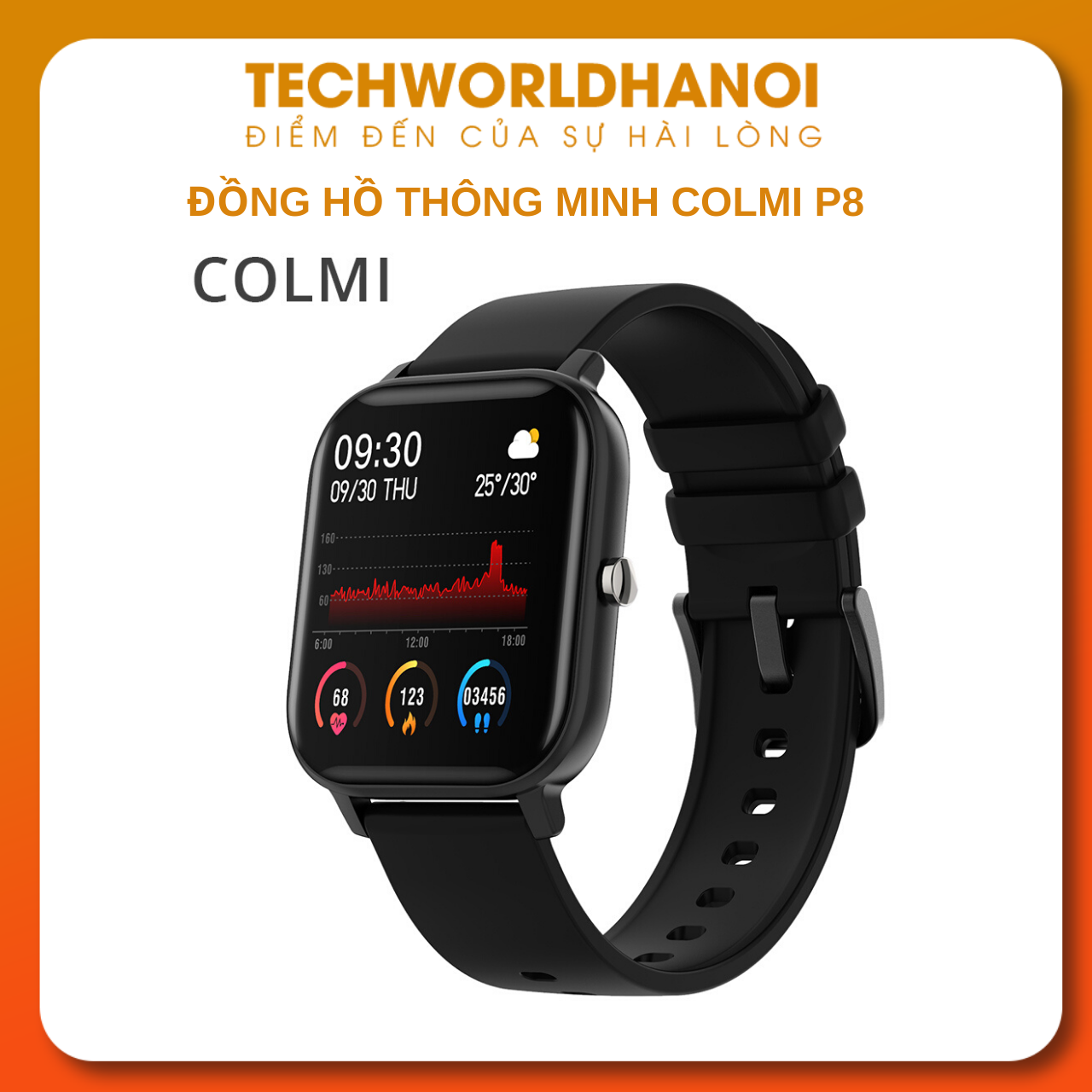 Đồng hồ thông minh colmi p8 1.4 inch hỗ trợ theo dõi sức khỏe
