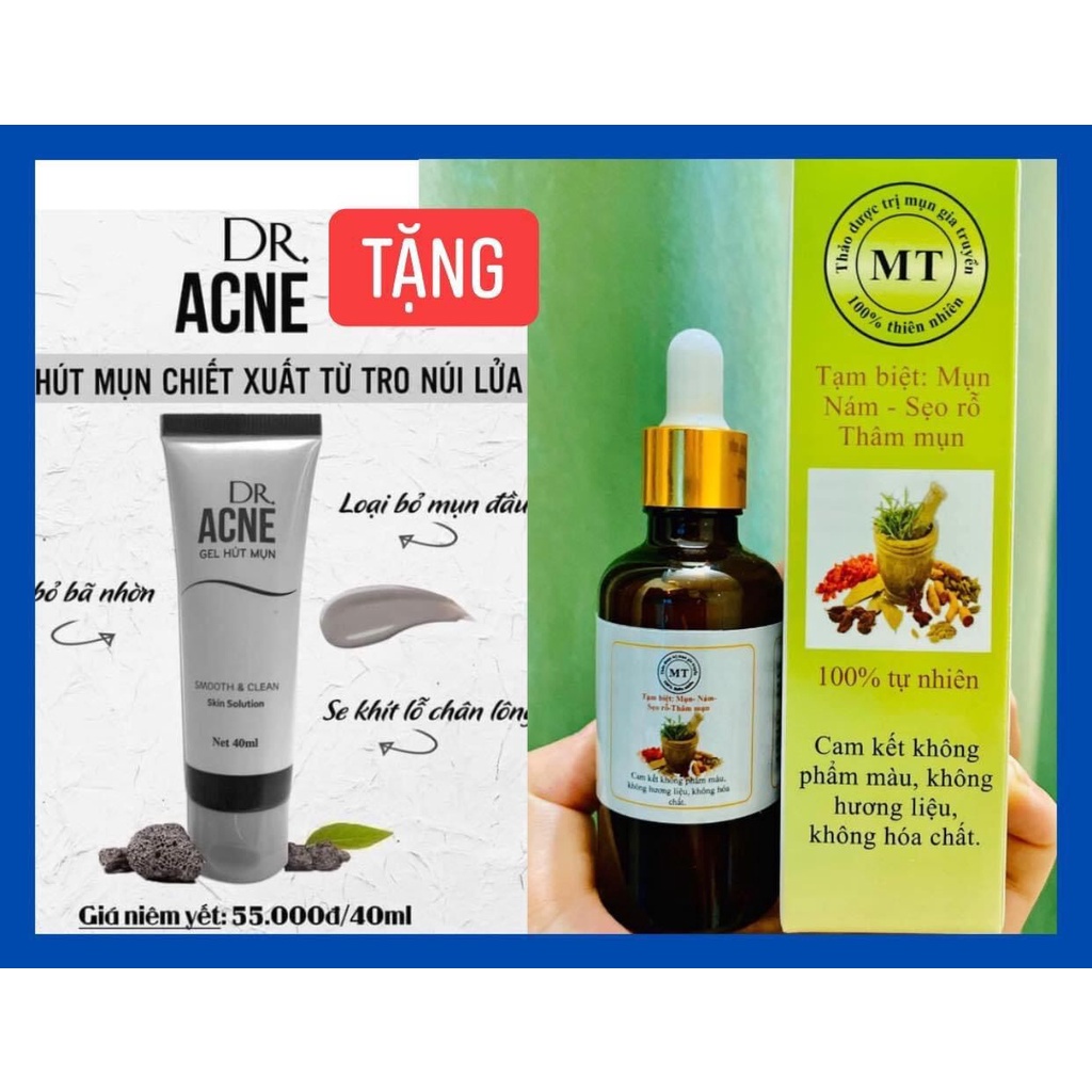 Thảo dược sạch mụn MT tặng 1 tuýp lột mụn đầu đen trị giá 55k