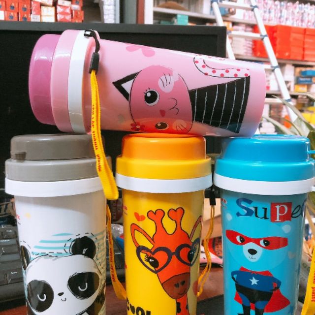 Bình Nước Giữ Nhiệt Cho Bé Nhựa Tân Lập Thành 700ml Kèm Ống Hút Cực Cool - Bình Giữ Nhiệt Học Sinh Dễ Thương