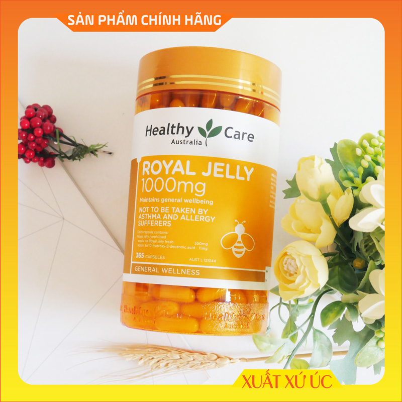 Sữa ong chúa healthy care royal jelly 1000mg 365 viên