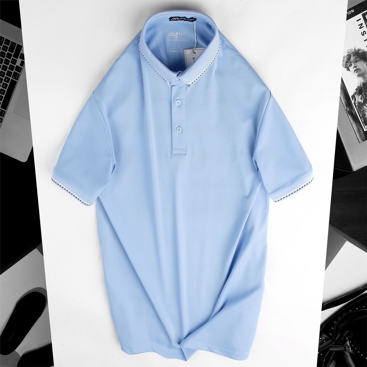 Áo thun nam trung niên cho người lớn tuổi vải cotton cao cấp ngắn tay sang trọng MELANSHOP68