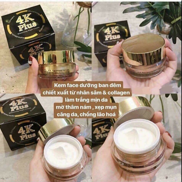 Kem dưỡng da ban đêm 4K plus whitening night cream