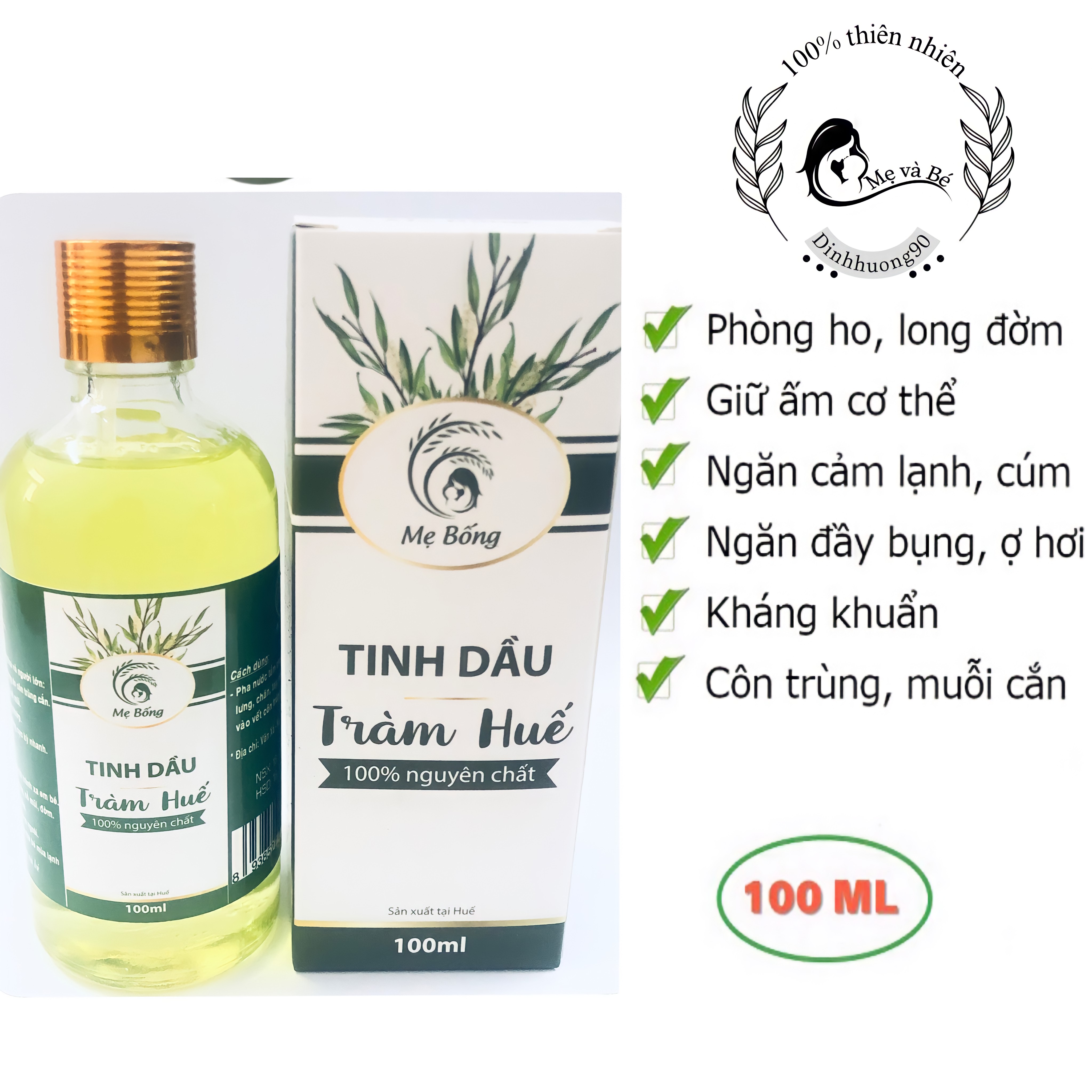 Tinh dầu tràm huế nguyên chất , giữ ấm cho bé, thơm phòng, đuổi muỗi