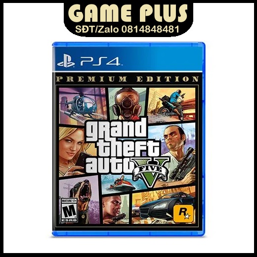 Đĩa game 2nd grand theft auto v gta 5 premium edition cho máy ps4 ps5