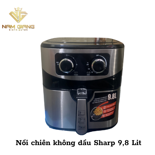Nồi Chiên Không Dầu Sharp KS-21603  9,8 Lit BIG Size, nồi chiên Công suất 2300W tiết kiệm điện.