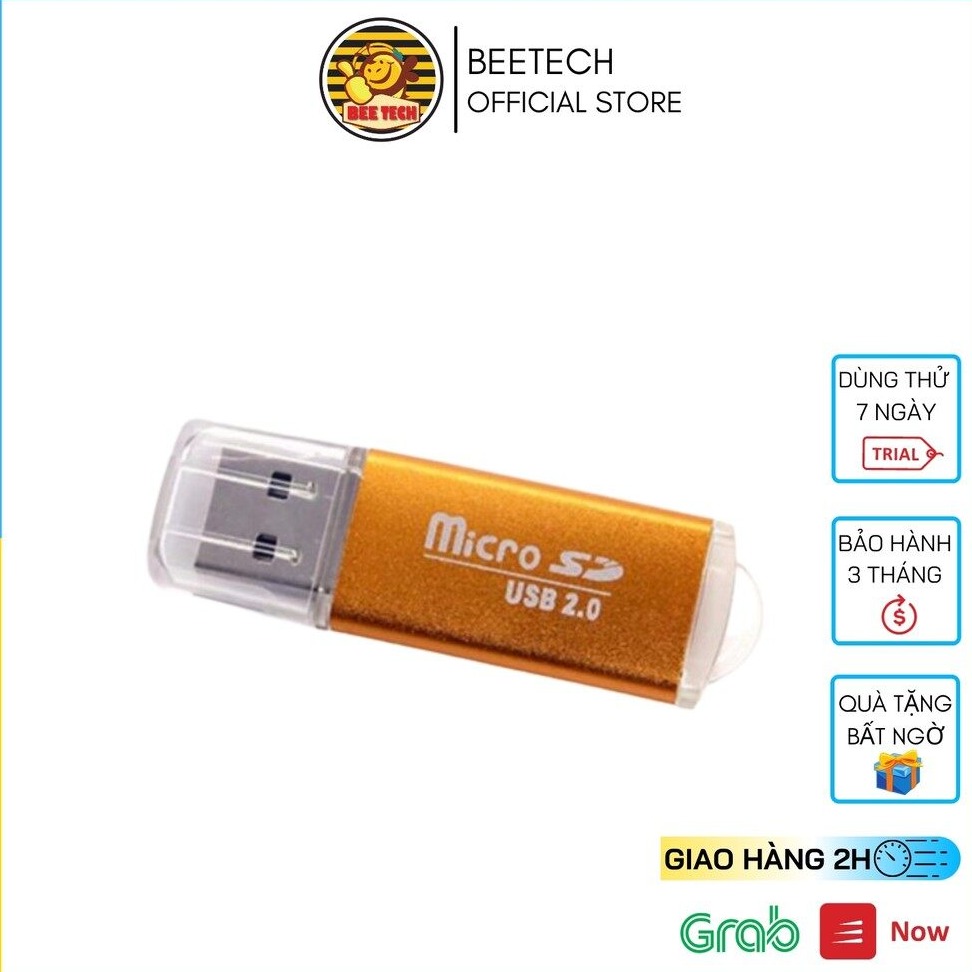 Đầu lọc thẻ nhớ, đầu đọc thẻ, usb đọc thẻ nhớ kim loại - Beetech
