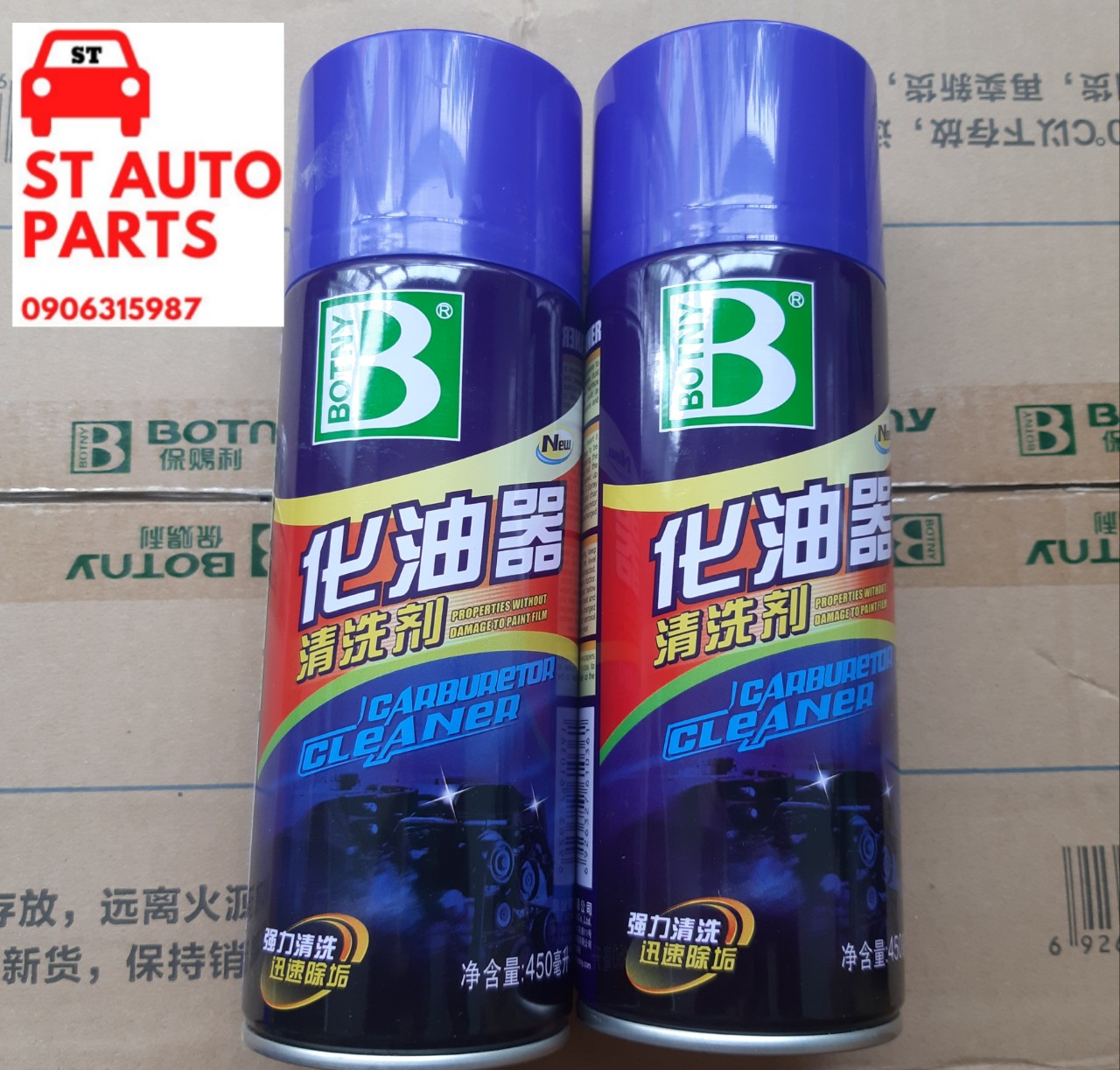 Dung dịch xúc bình xăng con botny 450ml, xịt rửa họng ga, vệ sinh kim phun siêu sạch