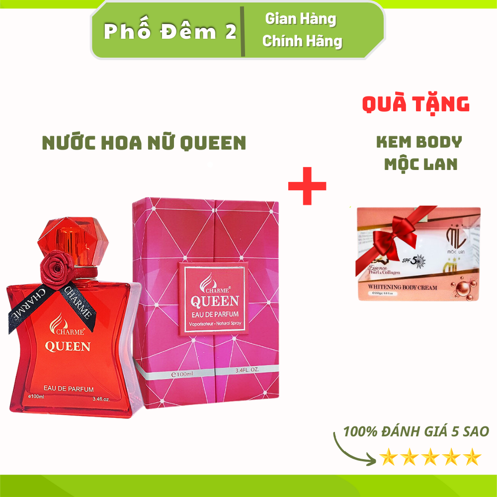Nước hoa nữ queen 100ml + tặng kem body