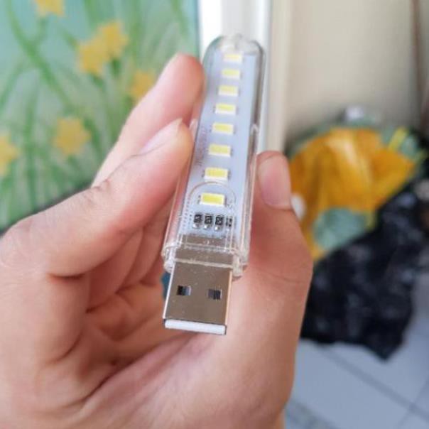 Đèn usb trong suốt 8 led siêu sáng
