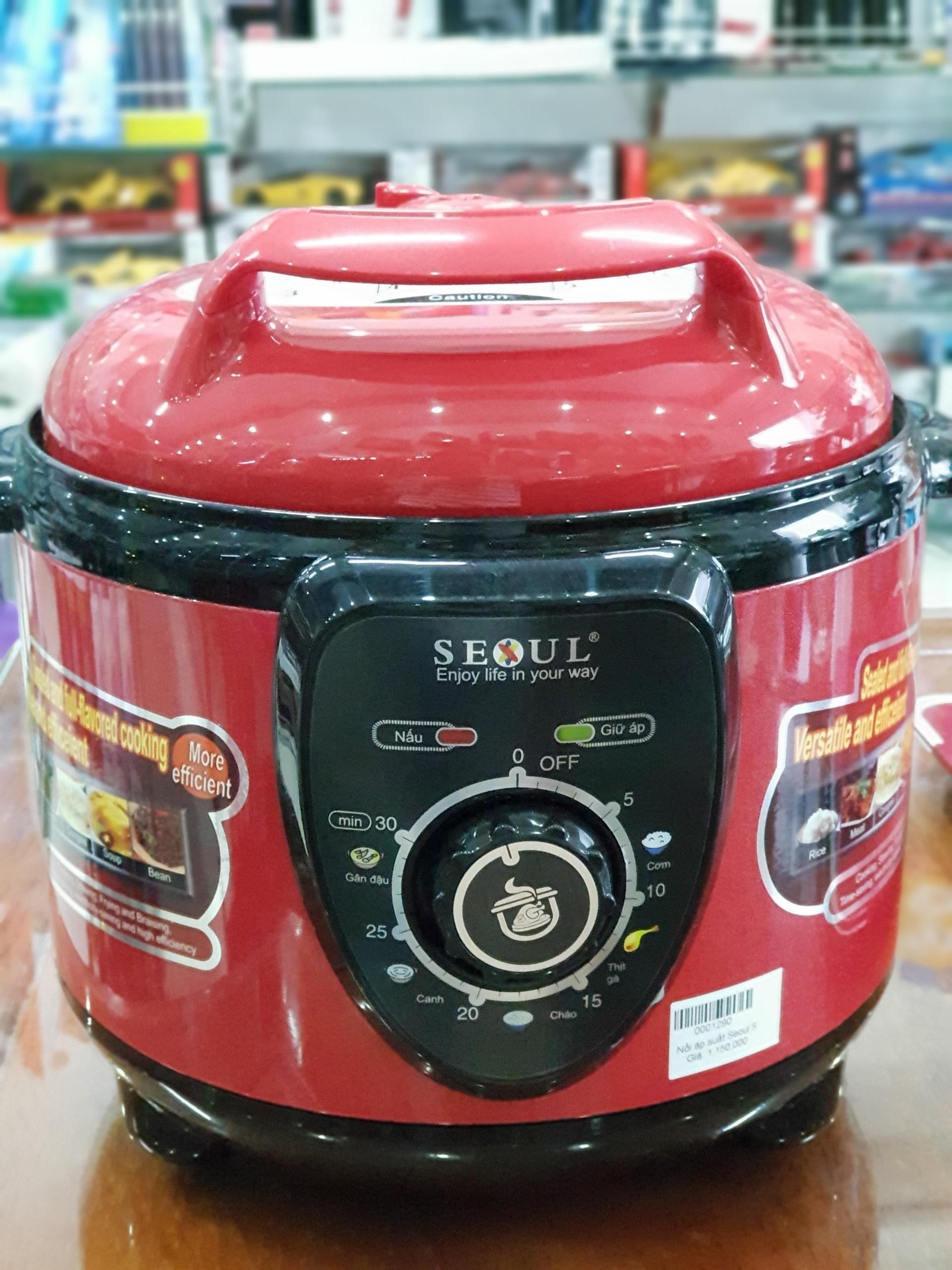 Nồi áp suất điện gia đình, Nồi Áp Suất Đa Năng. Nồi áp suất điện Seoul TSU-300A 3 lít Bền Đẹp, Chống Dính, Ninh Hầm Siêu Nhanh, Tiết Kiệm Thời Gian, Chế Độ Nấu Thông Minh.