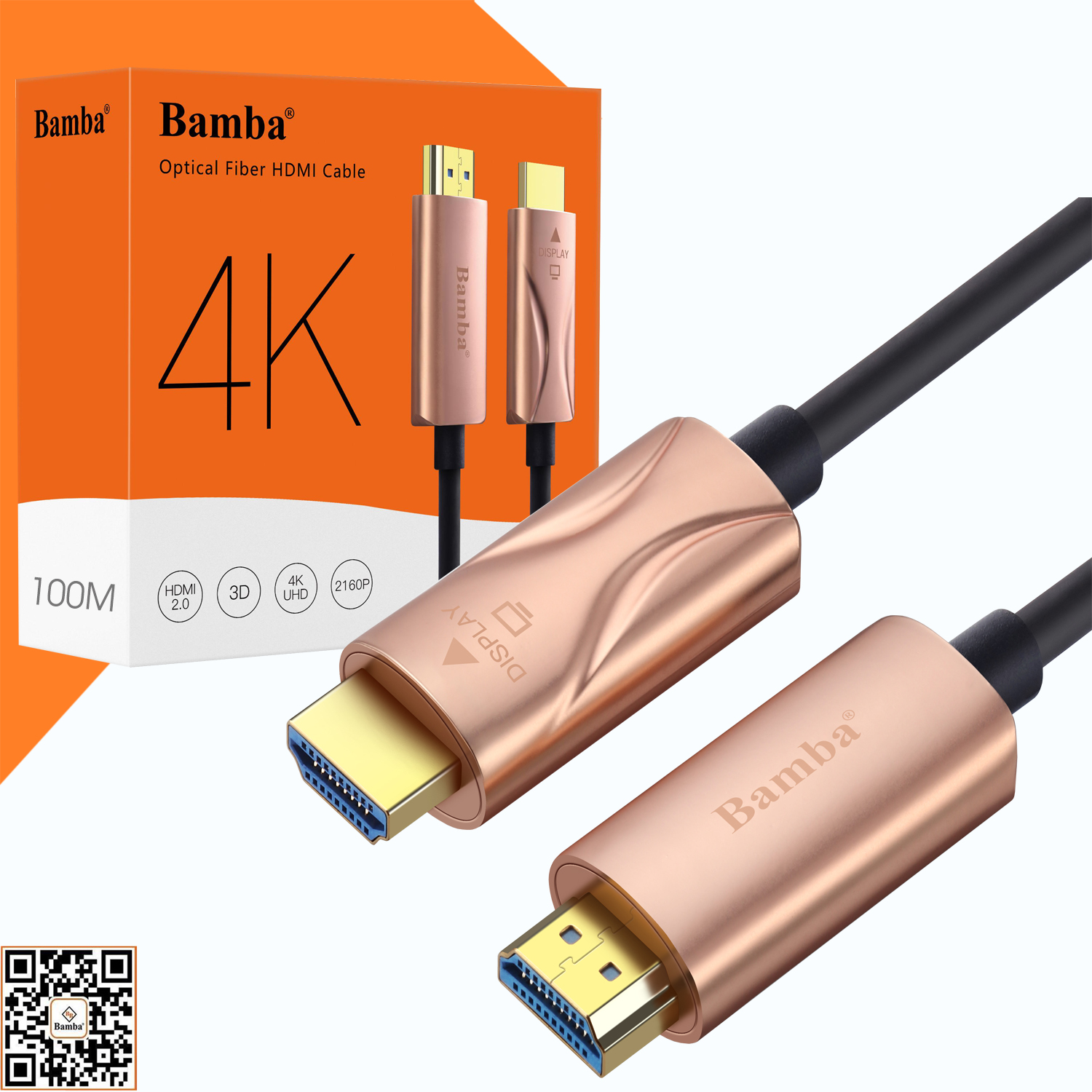 Cáp hdmi 2.0 hỗ trợ 4k/60hz bamba dài 40m - 150m