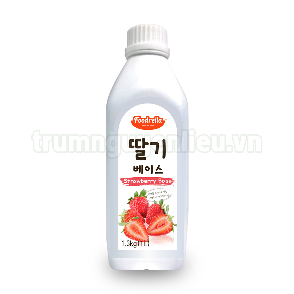Foodrella Strawberry Puree 1,3kg- Mứt foodrella vị dâu chai 1,3kg